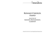 Ronald Chioldi, Piano, September 18, 2014 [program] by University of Northern Iowa. School of Music.