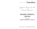Mariko Morita, Organ, October 3, 2014 [program] by University of Northern Iowa. School of Music.