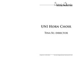 UNI Horn Choir, November 6, 2014 [program] by University of Northern Iowa. School of Music.
