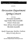 Percussion Department Spring Concert, April 23, 2012 [program] by University of Northern Iowa. School of Music.