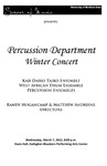 Percussion Department Winter Concert, March 7, 2012 [program] by University of Northern Iowa. School of Music.