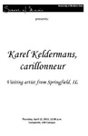 Karel Keldermans, carillonneur, April 12, 2012 [program] by University of Northern Iowa. School of Music.