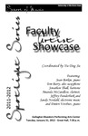 Faculty Artist Showcase, January 31, 2012 [program] by University of Northern Iowa. School of Music.