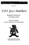 UNI Jazz Panthers, April 3, 2012 [program] by University of Northern Iowa. School of Music.