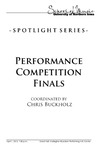 Performance Competition Finals, Coordinated by Chris Buckholz, April 1, 2013 [program] by University of Northern Iowa. School of Music.