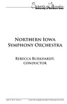 Northern Iowa Symphony Orchestra, Rebecca Burkhardt, conductor, April 24, 2013 [program] by University of Northern Iowa. School of Music.