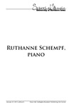 Ruthanne Schempf, Piano, January 22, 2013 [program] by University of Northern Iowa. School of Music.