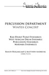 Percussion Department Winter Concert, March 6, 2013 [program] by University of Northern Iowa. School of Music.