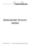 Bernhard Scully, Horn, April 14, 2013 [program] by University of Northern Iowa. School of Music.