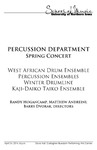 Percussion Department Spring Concert, April 24, 2014 [program] by University of Northern Iowa. School of Music.