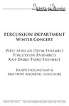 Percussion Department Winter Concert, March 5, 2014 [program] by University of Northern Iowa. School of Music.