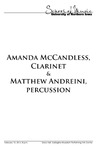 Amanda McCandless, Clarinet, & Matthew Andreini, Percussion, February 10, 2014 [program] by University of Northern Iowa. School of Music.