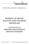 School of Music Faculty and Student Showcase, February 4, 2014 [program] by University of Northern Iowa. School of Music.