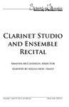 Clarinet Studio and Ensemble Recital, April 29, 2014 [program] by University of Northern Iowa. School of Music.