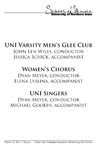 UNI Varsity Men's Glee Club, Women's Chorus, UNI Singers, March 10, 2014 [program] by University of Northern Iowa. School of Music.