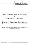 University of Northern Iowa & University of Iowa Joint Piano Recital, April 3, 2014 [program] by University of Northern Iowa. School of Music.