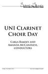 UNI Clarinet Choir Day, November 8, 2015 [program] by University of Northern Iowa. School of Music.