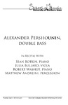 Alexander Pershounin, Double Bass, September 3, 2015 [program] by University of Northern Iowa. School of Music.