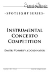 Instrumental Concerto Competition, November 2, 2015 [program] by University of Northern Iowa. School of Music.