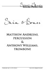 Skin & Bones, September 16, 2015 [program] by University of Northern Iowa. School of Music.