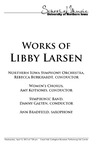 Works of Libby Larsen, April 15, 2015 [program] by University of Northern Iowa. School of Music.