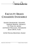 Faculty Brass Chamber Ensemble, February 16, 2015 [program] by University of Northern Iowa. School of Music.