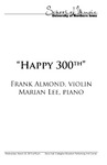 "Happy 300th", March 25, 2015 [program] by University of Northern Iowa. School of Music.