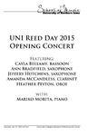 UNI Reed Day 2015 Opening Concert, January 31, 2015 [program] by University of Northern Iowa. School of Music.