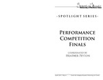 Performance Competition Finals, April 8, 2015 [program] by University of Northern Iowa. School of Music.