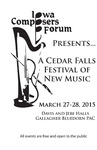 Iowa Composers Forum Presents A Cedar Falls Festival of New Music, March 27-28, 2015 [program] by University of Northern Iowa. School of Music.