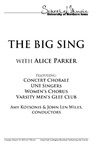 The Big Sing with Alice Parker, March 10, 2015 [program] by University of Northern Iowa. School of Music.