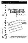 Performance Competition Finals, March 28, 2011 [program]