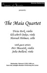 The Maia Quartet, February 9, 2011 [program]