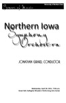 Northern Iowa Symphony Orchestra, Jonathan Girard, conductor, April 20, 2011 [program]