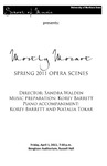 Mostly Mozart, Spring 2011 Opera Scenes, April 1, 2011 [program]