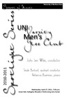 UNI Varsity Men's Glee Club, April 27, 2011 [program]