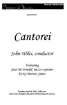 Cantorei, John Wiles, conductor, April 26, 2011 [program]