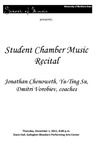 Student Chamber Music Recital, December 1, 2011 [program]