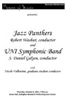 Jazz Panthers and UNI Symphonic Band, October 6, 2011 [program]