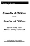 Ensemble ad Libitum Presents Sonatae ad Libitum, September 19, 2011 [program]