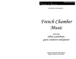 French Chamber Music, February 23, 2010 [program] by University of Northern Iowa. School of Music.