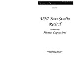 UNI Bass Studio Recital, February 9, 2010 [program] by University of Northern Iowa. School of Music.