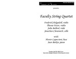 Faculty String Quartet, April 20, 2010 [program] by University of Northern Iowa. School of Music.
