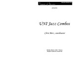 UNI Jazz Combos, March 1, 2010 [program] by University of Northern Iowa. School of Music.