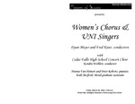 Women's Chorus & UNI Singers, March 26, 2010 [program] by University of Northern Iowa. School of Music.