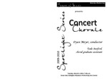 Concert Chorale, March 9, 2010 [program] by University of Northern Iowa. School of Music.