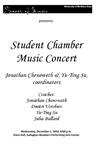 Student Chamber Music Concert, December 1, 2010 [program]
