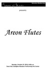 Areon Flutes, October 25, 2010 [program] by University of Northern Iowa. School of Music.