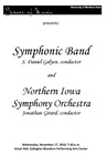 Symphonic Band and Northern Iowa Symphony Orchestra, November 17, 2010 [program]
