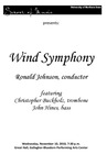 Wind Symphony, Ronald Johnson, conductor, November 10, 2010 [program] by University of Northern Iowa. School of Music.